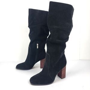 Splendid Gladis Women’s Slouchy Knee High Boot Suede Leather Black Size 7.5